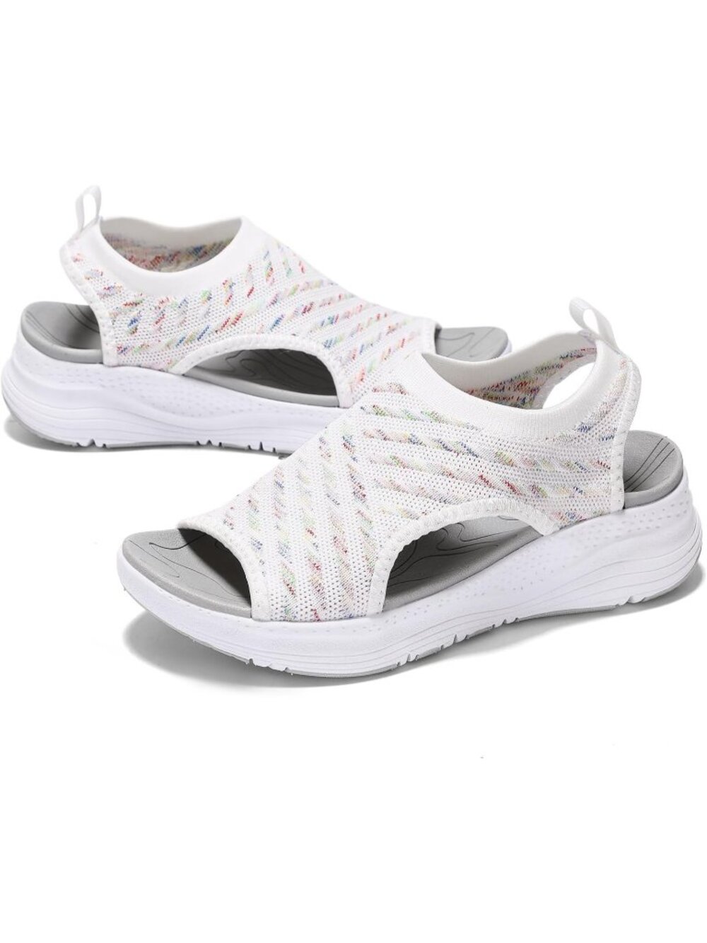 Women's White Comfortable Orthopaedic Arch Support Walking Athletic Sandals